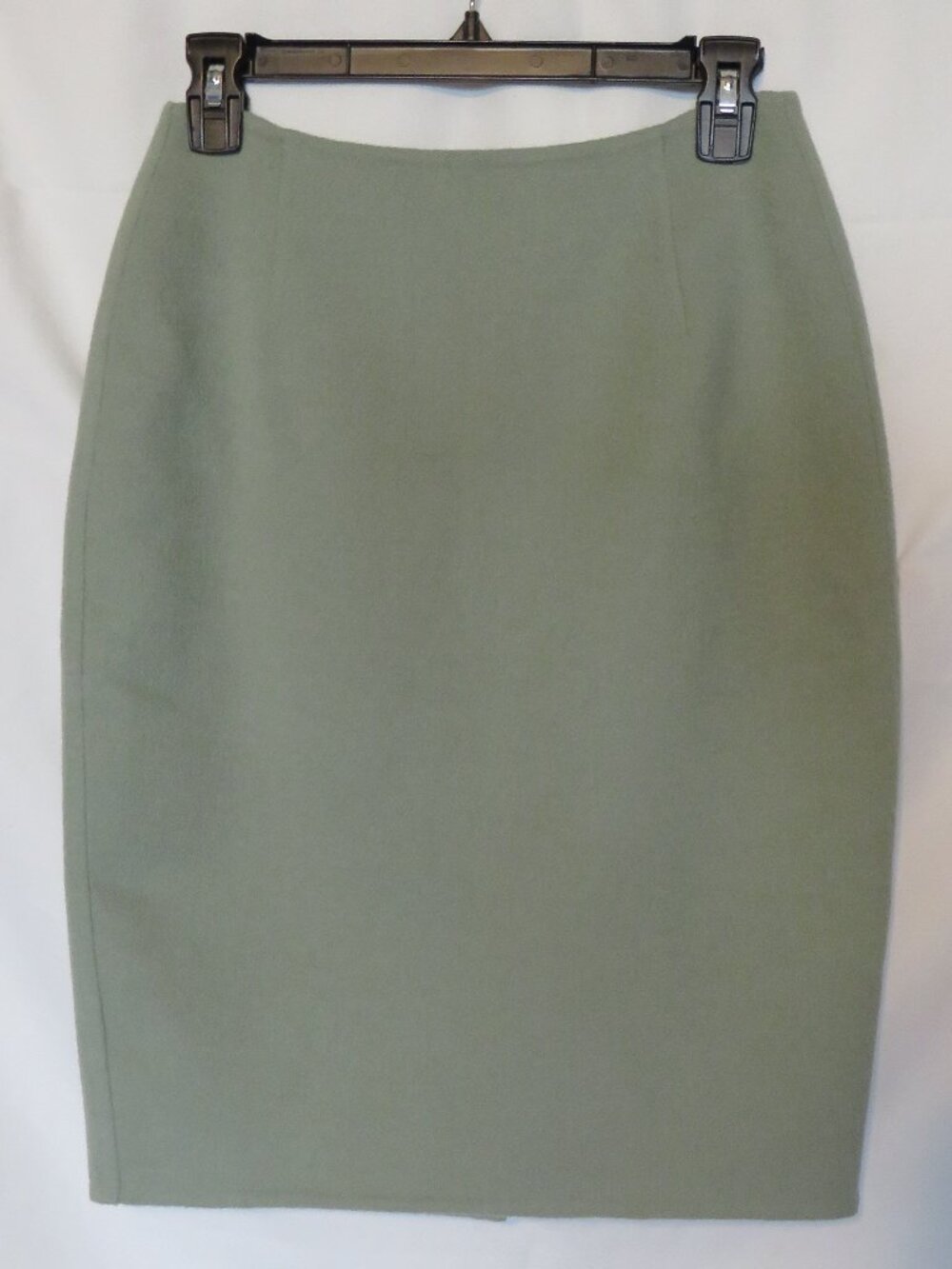 Pistachio Mint Wool Vintage Pencil Skirt